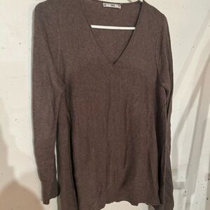 Brown V-Neck Sweater